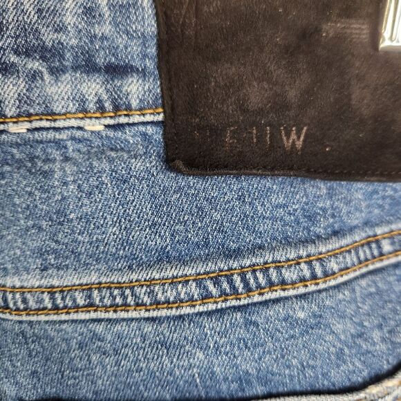 Neuw Mens Full Button Fly Whiskered Faded Lou Slim Weekend 5 Pocket Jeans 32x32 - Picture 5 of 9